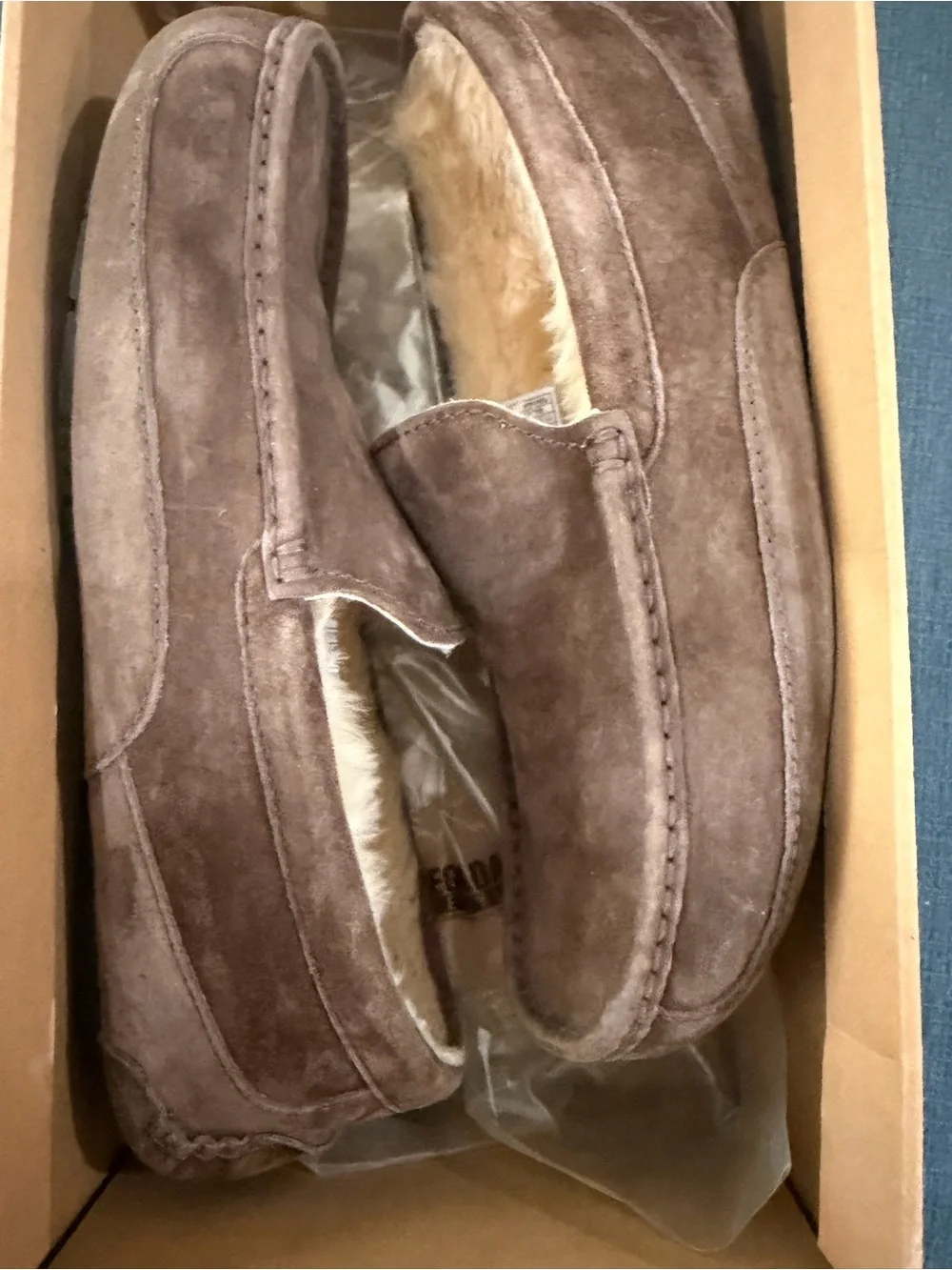 UGG Ascot Slip-On Loafers in Brown Suede